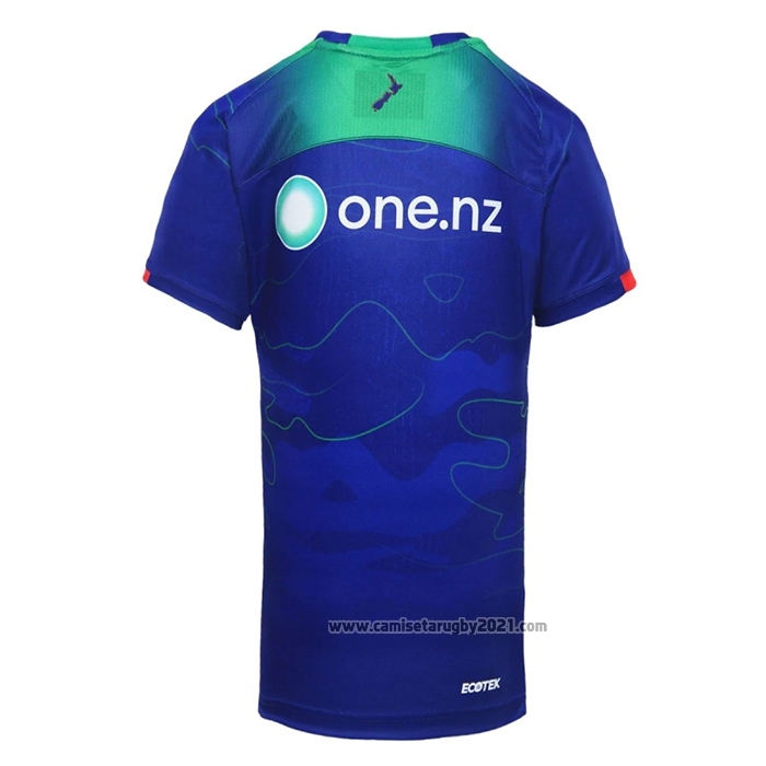 Camiseta Nueva Zelandia Warriors Rugby 2024 Entrenamiento Azul
